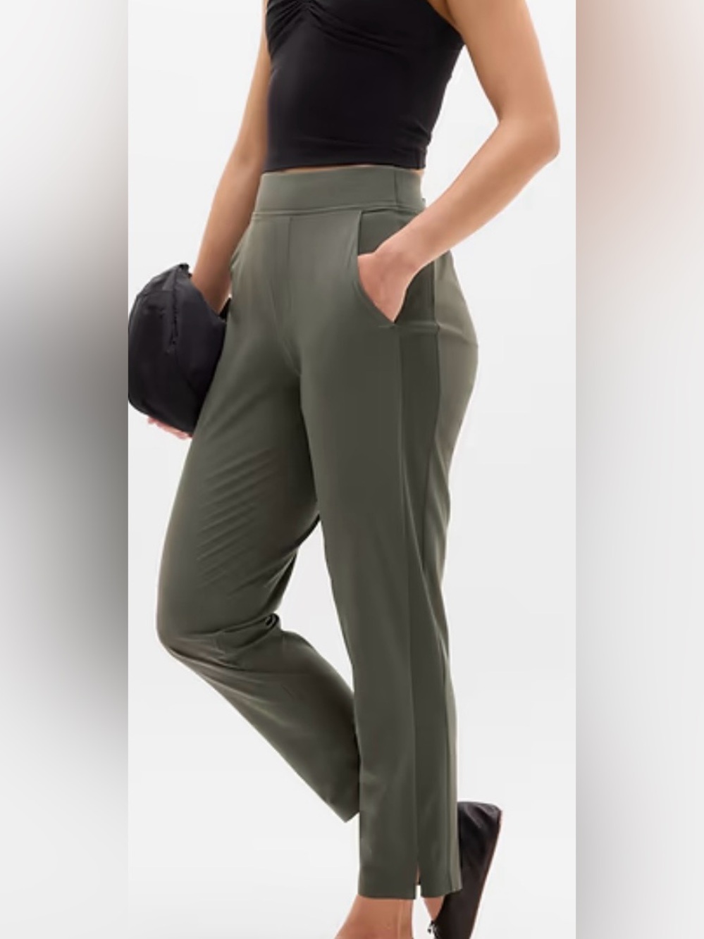 ATHLETA Jungle Brooklyn Mid Rise Ankle Pant Wrinkle resistant Size 6T